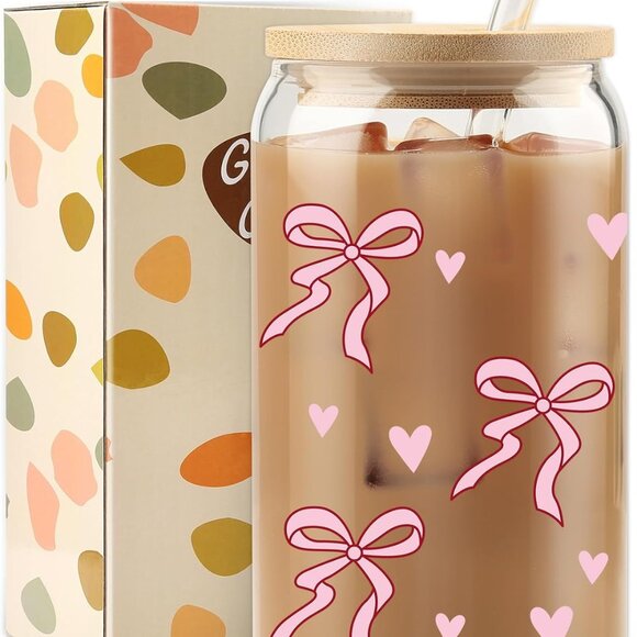 Pink Hearts & Bows Tumbler - Picture 1 of 9